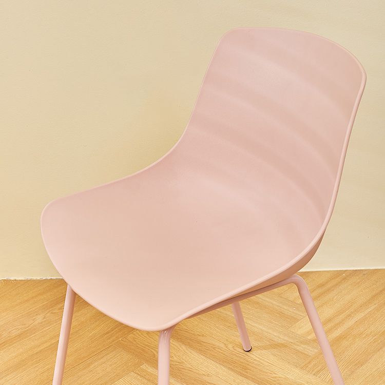 Contemporary Design Plastic Dining Armless Chair Solid Back Chair for Home Clearhalo ' kitchen&dining_furn' 'Dining Chairs' 'Dining Tables & Seating' 'dining_chair' 'Furniture' 'furniture_dining_chair' 'Kitchen & Dining Furniture' 'kitchen' 1200x1200_aa3f6742-2c51-4b24-a1ea-5af0d6f55e92
