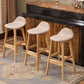 Tabouret de bas de pied de bas de pied de lin scandinave 27,55 '' tabouret de bar en caoutchouc