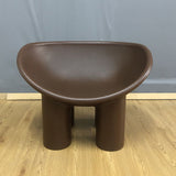 Four Leg Papasan Chair Armless Accent Chair with Fixed Back for Licing Room