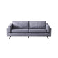Leather Pillow Back Sofa Square Arm Apartment Seating for Living Room
