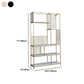 70.9" Tall Metal Book Shelf With Rectangular Shelves Bookshelf Open Back