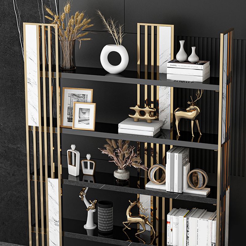 78.74"H Bookshelf Open Back Glam Style Bookcase for Study Room Home Office Clearhalo 'Bookcases' 'furn' 'furn_bookcases' 'Furniture' 'furniture_bookcases' 'kitchen' 'kitchen_bookcases' 'Living Room Furniture' 'Office Furniture' 1200x1200_aa4598eb-fce6-4695-bc2b-4f00a3d1a948