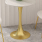 Glam Sintered Stone Dining Table Metal Dining Table for Home Use Clearhalo 'Dining Tables & Seating' 'Dining Tables' 'dining_table' 'furn' 'furn_dining_table' 'Furniture' 'Kitchen & Dining Furniture' 1200x1200_aa484347-eada-4035-a375-827832dec14e