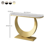 31.5" Tall Stone Accent Table Modern Stain Resistant Console Table