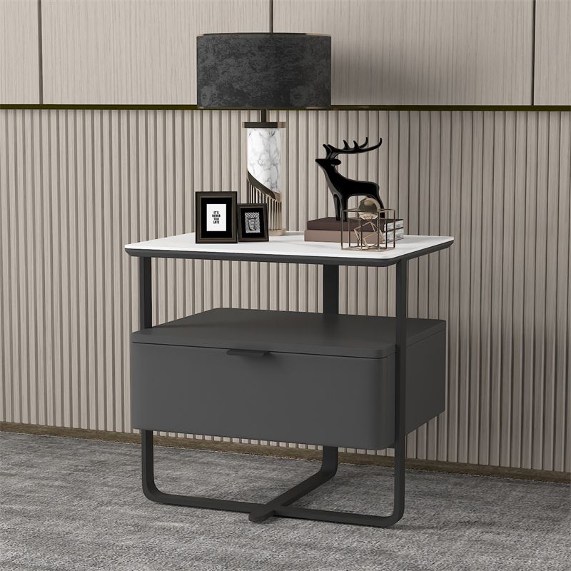 18,9 "tavolo da notte in pietra alta mobile in legno con cassetto