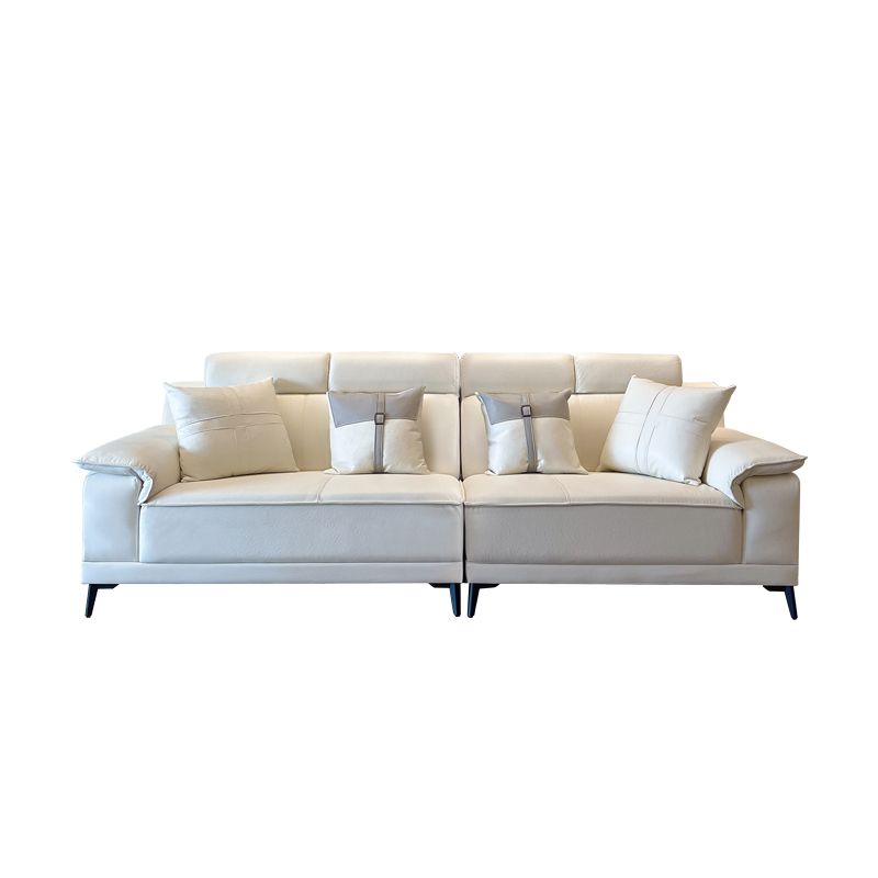 Faux Leather Pillow Top Arm Sofa/Sectional Pillowed Back Cushions for Living Room Clearhalo 'furn' 'furn_sectionals' 'Furniture' 'furniture_sectionals' 'kitchen' 'kitchen_sectionals' 'Living Room Furniture' 'Sectionals' 1200x1200_aa4cad27-e19f-4ca5-b77c-daf0f099e4af
