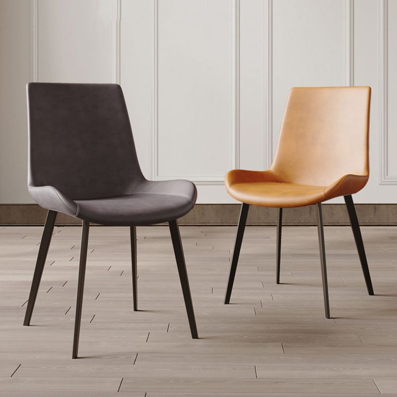 Silla de brazo sin brazo tapizado industrial Parsons parsons traseros con base de metal