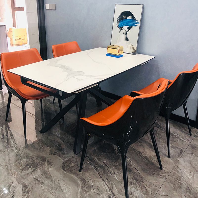 Contemporary Style Dining Chairs Kitchen Arm Side Chairs with Metal Legs Clearhalo ' kitchen&dining_furn' 'Dining Chairs' 'Dining Tables & Seating' 'dining_chair' 'furn' 'furn_dining_chair' 'Furniture' 'furniture_dining_chair' 'Kitchen & Dining Furniture' 'kitchen' 1200x1200_aa4f951a-550a-4808-8fdc-26a03a097cf9