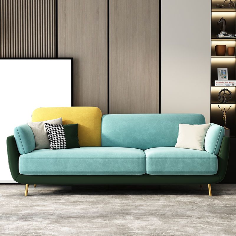 Polish Finish Sofa Flared Arm Sofa for Living Room and Bonus Room Clearhalo 'furn' 'furn_sofas' 'Furniture' 'furniture_sofas' 'kitchen' 'kitchen_sofas' 'Living Room Furniture' 'Sofa' 'sofas' 1200x1200_aa5013a8-d173-44fe-a105-2b2c516c6bce