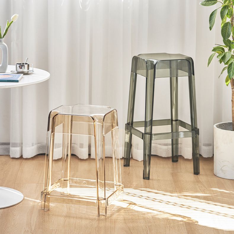 Modern Squared Counter Bar Stool Plastic Armless Bar Stool with Footrest Clearhalo 'Bar Furniture' 'Bar Stools' 'bar_stools' 'furn' 'furn_bar_stools' 'furniture_bar_stools' 'Kitchen & Dining Furniture' 'kitchen&dining_furn' 'kitchen' 'kitchen_furn' Furniture' 1200x1200_aa52fcd2-a091-436c-9cf5-4a7fe967d216
