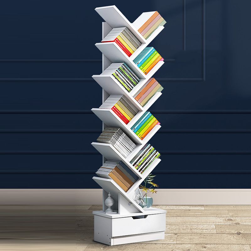 Scaffale in legno ingegnerizzato Bookcase Corner Modern Vertical Book Shelf 13.4 "L x 7.9" W