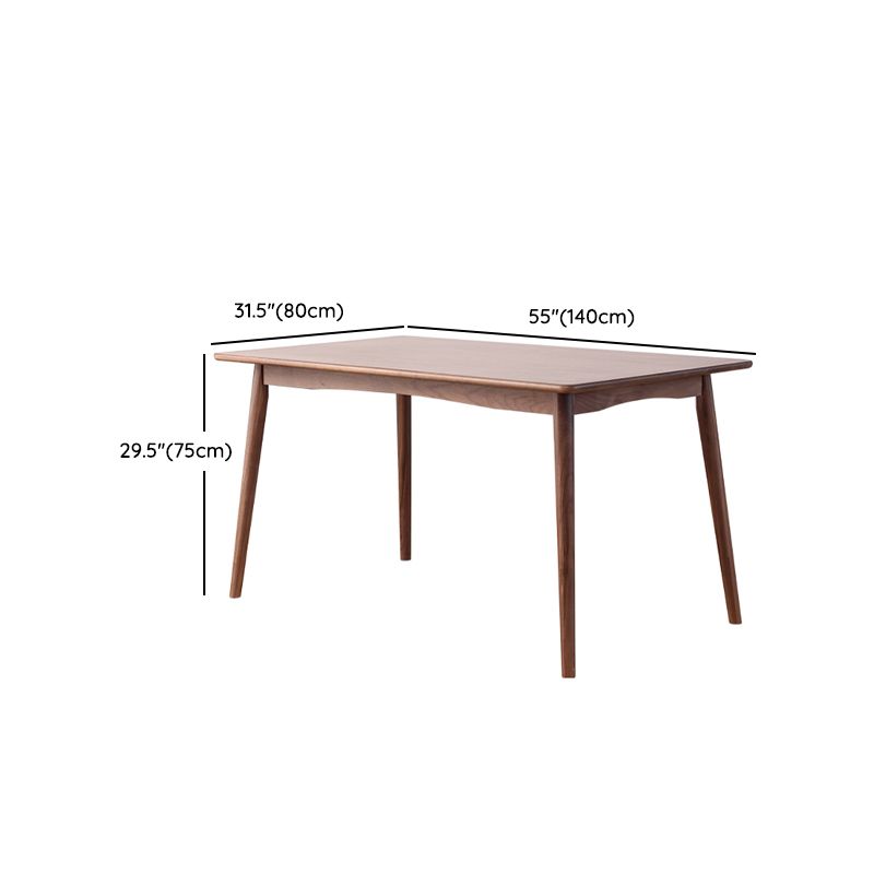 茶色のソリッドウッドダイニングセット1/4/5ピース木製の椅子付きモダンなディネットセット