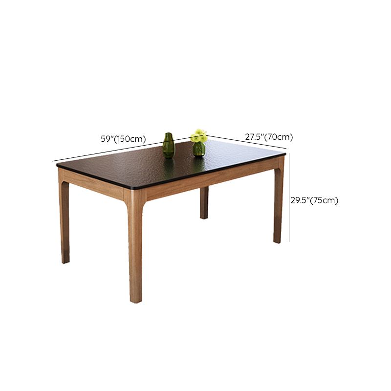 Zwart en bruine eetkamer diner keukentafel moderne eettafel