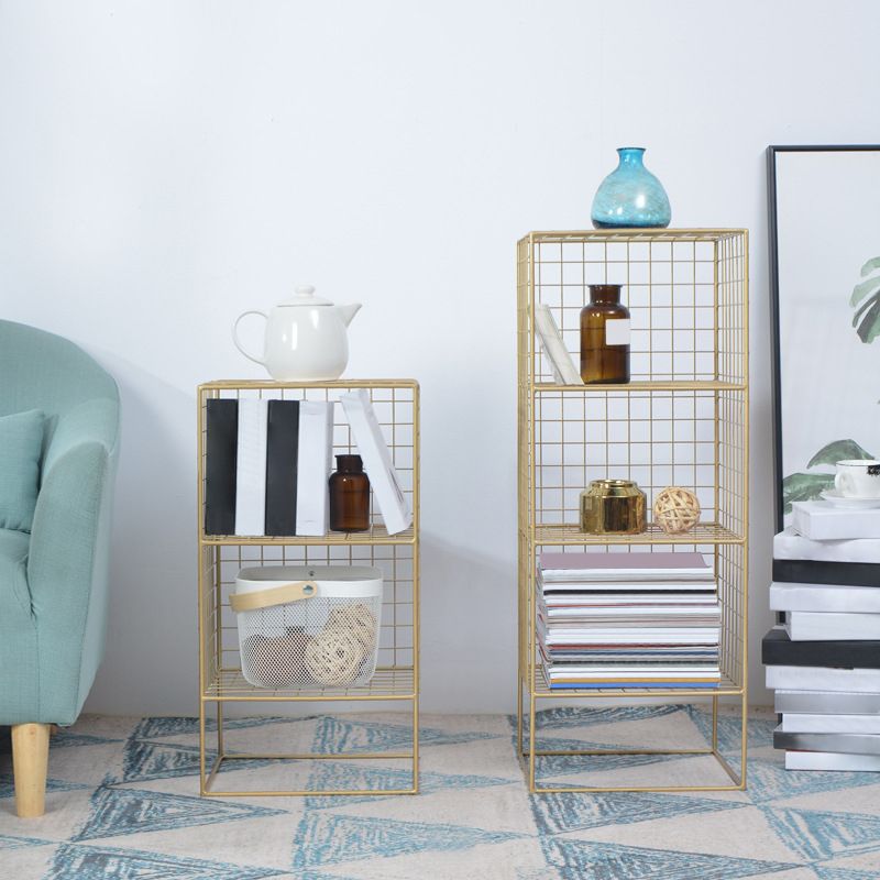 Modern Closed Back Book Shelf Metal Bookcase for Living Room Clearhalo 'Bookcases' 'furn' 'furn_bookcases' 'Furniture' 'Office Furniture' 1200x1200_aa57eb2d-d05d-472b-83ab-740fa017c2b9