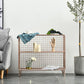 Light Luxury Metal Bookshelf Closed Back Shelf Bookcase with Legs