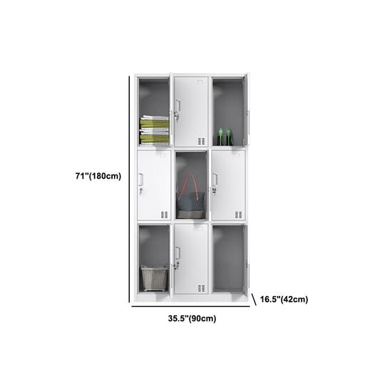 Steel White Storage Cabinet Contemporary Cabinet with Hinged Door Clearhalo 'Armoires & Wardrobes' 'armoires_wardrobes' 'Bedroom Furniture' 'furn' 'furn_armoires_wardrobes' 'Furniture' 1200x1200_aa59d753-b1b5-406f-9305-eef1fa07ecfc