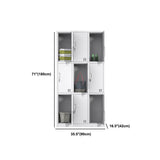 Steel White Storage Cabinet Contemporary Cabinet with Hinged Door Clearhalo 'Armoires & Wardrobes' 'armoires_wardrobes' 'Bedroom Furniture' 'furn' 'furn_armoires_wardrobes' 'Furniture' 1200x1200_aa59d753-b1b5-406f-9305-eef1fa07ecfc