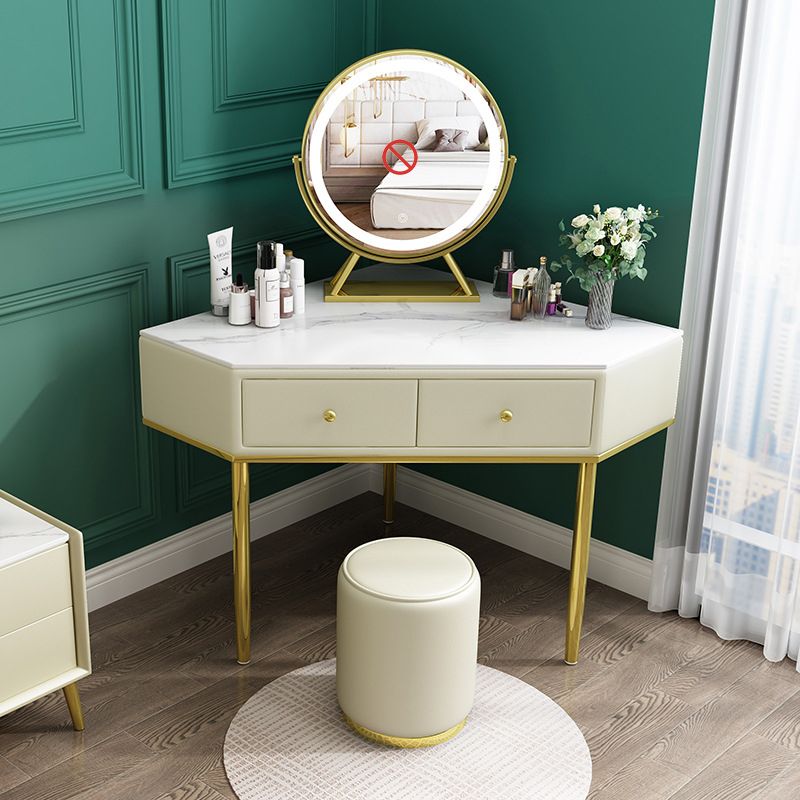 2-Drawers Dressing Table Luxurious Stone Top Vanity Set for Bedroom Clearhalo 'Bedroom Furniture' 'furn' 'furn_makeup_vanities' 'Furniture' 'Makeup Vanities' 'makeup_vanities' 1200x1200_aa5a4130-2f58-44c6-96cb-aa0254bf3407