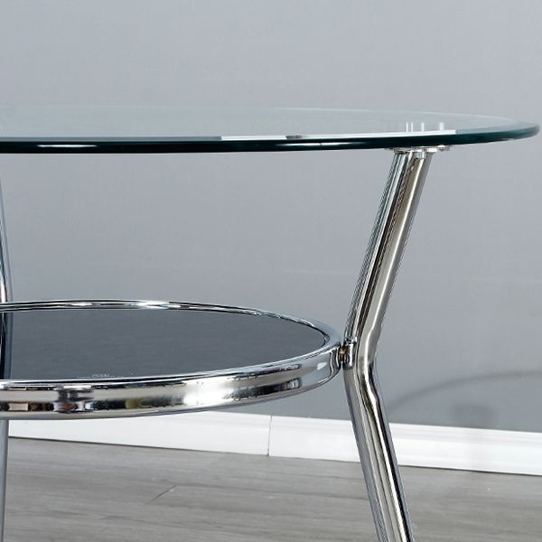 Tripod Base Dining Table Simple Glass-top Dining Table for Kitchen Home Clearhalo ' dining_table' 'Dining Tables & Seating' 'Dining Tables' 'furn' 'furn_dining_table' 'Furniture' 'furniture_dining_table' 'Kitchen & Dining Furniture' 'kitchen&dining_furn' 'kitchen' 'kitchen_dining_table' 1200x1200_aa5af330-e005-428d-8155-f5b1e4ccbbb1