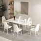 1/2/5/7 Pieces White Dining Set Sintered Stone Rectangle Dining Set with Leather Chairs Clearhalo 'Dining Room Sets' 'Dining Tables & Seating' 'dining_room_set' 'furn' 'furn_dining_room_set' 'Furniture' 'furniture_dining_room_set' 'Kitchen & Dining Furniture' 1200x1200_aa5cfa94-a711-4304-9b60-36ea485d4df9