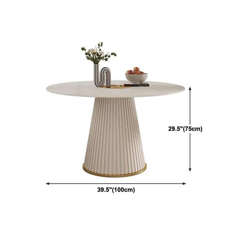 Modern Round Stone Dining Table White Dining Table with Pedestal Base Clearhalo ' dining_table' 'Dining Tables & Seating' 'Dining Tables' 'furn' 'furn_dining_table' 'Furniture' 'furniture_dining_table' 'Kitchen & Dining Furniture' 'kitchen&dining_furn' 'kitchen' 'kitchen_dining_table' 1200x1200_aa5d6978-1a5e-4071-9df0-d600ef712282