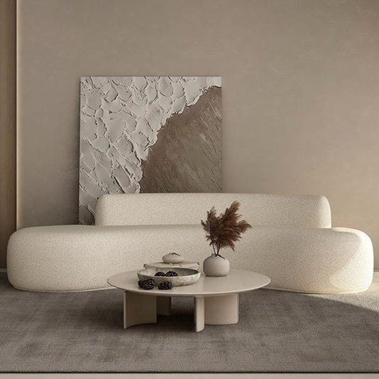 Zeitgenössischer enger Rücken gebogenes Sofa Stoff armlosen Sofa für Wohnzimmer