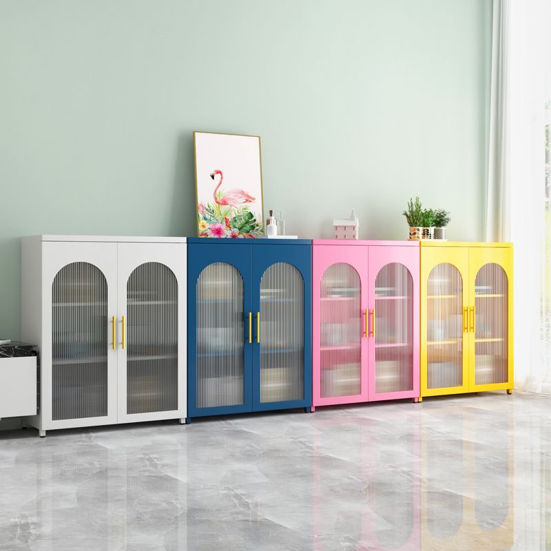 Scandinavian Metal Bookshelf Standard Closed Back Bookcase with Cabinets Clearhalo 'Bookcases' 'furn' 'furn_bookcases' 'Furniture' 'Office Furniture' 1200x1200_aa5e0bfd-5f23-4a98-be99-27e4a2a67f79