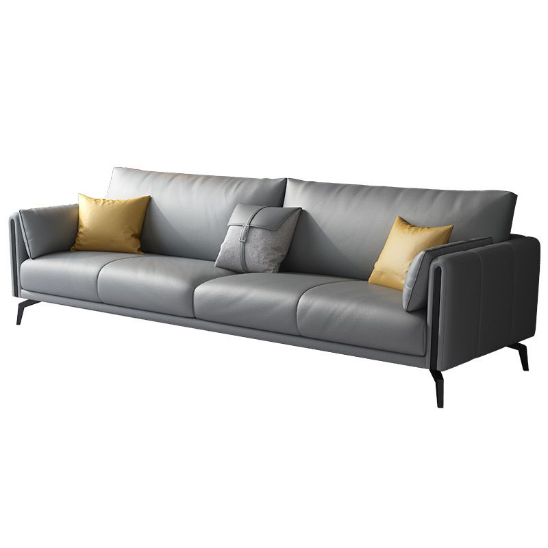 Grey Stain Resistant Settee Couch Square Arm Loose Back Loveseat Clearhalo 'furn' 'furn_sofas' 'Furniture' 'furniture_sofas' 'kitchen' 'kitchen_sofas' 'Living Room Furniture' 'Sofa' 'sofas' 1200x1200_aa5e72b2-ec2b-47a0-a082-67824364b679