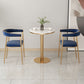Dining Room Glam Chair Gold Legs Velvet Arm Chair with Upholstered
