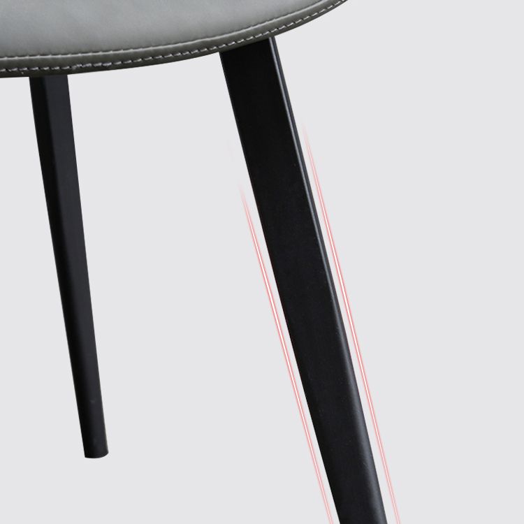 Metal Industrial Dining Room Chair Metallic Finish Solid Back Dining Chair Clearhalo ' kitchen&dining_furn' 'Dining Chairs' 'Dining Tables & Seating' 'dining_chair' 'furn' 'furn_dining_chair' 'Furniture' 'furniture_dining_chair' 'Kitchen & Dining Furniture' 'kitchen' 1200x1200_aa5ef5dc-8334-453d-ae49-4ea5b5ec538d