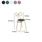 Glam Armless Backrest Counter Stool Iron Cashier Bar Stool with Cushion and Pedal Clearhalo 'Bar Furniture' 'Bar Stools' 'bar_stools' 'furn' 'furn_bar_stools' 'Furniture' 'Kitchen & Dining Furniture' 1200x1200_aa5f81ac-eadf-4c7c-bd28-45fe338c8332