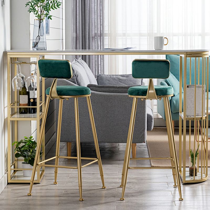 White Marble Hall Table with Specialty Top Glam Double Pedestal Table - 42" H Clearhalo 'Bar Furniture' 'Bar Tables' 'bar_tables' 'furn' 'furn_bar_tables' 'Furniture' 'furniture_bar_tables' 'Kitchen & Dining Furniture' 1200x1200_aa5fa710-525e-480c-8f3a-fc0fbe8defab