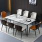 Modern Style Sintered Stone Dining Table Gray Rectangle Table with 4 Legs Clearhalo ' dining_table' 'Dining Tables & Seating' 'Dining Tables' 'Furniture' 'furniture_dining_table' 'Kitchen & Dining Furniture' 'kitchen&dining_furn' 'kitchen' 'kitchen_dining_table' 1200x1200_aa634b29-8f10-4d1e-a433-329c821345e7