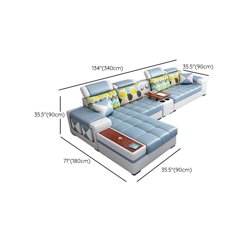 Contemporary Solid Wood Faux Leather Pillow Top Arm Sofa with Storage Clearhalo 'furn' 'furn_sofas' 'Furniture' 'Living Room Furniture' 'Sofa' 'sofas' 1200x1200_aa63ce2b-9c6e-4a22-9002-ffe77c34022c