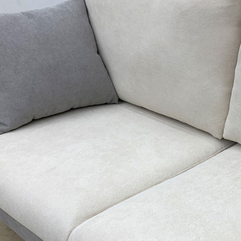 Contemporary Fabric Stationary Square Arm Loveseat with Loose Back Clearhalo 'furn' 'furn_sofas' 'Furniture' 'furniture_sofas' 'kitchen' 'kitchen_sofas' 'Living Room Furniture' 'Sofa' 'sofas' 1200x1200_aa63ee01-a092-4d62-bd3d-8e35758b6eed