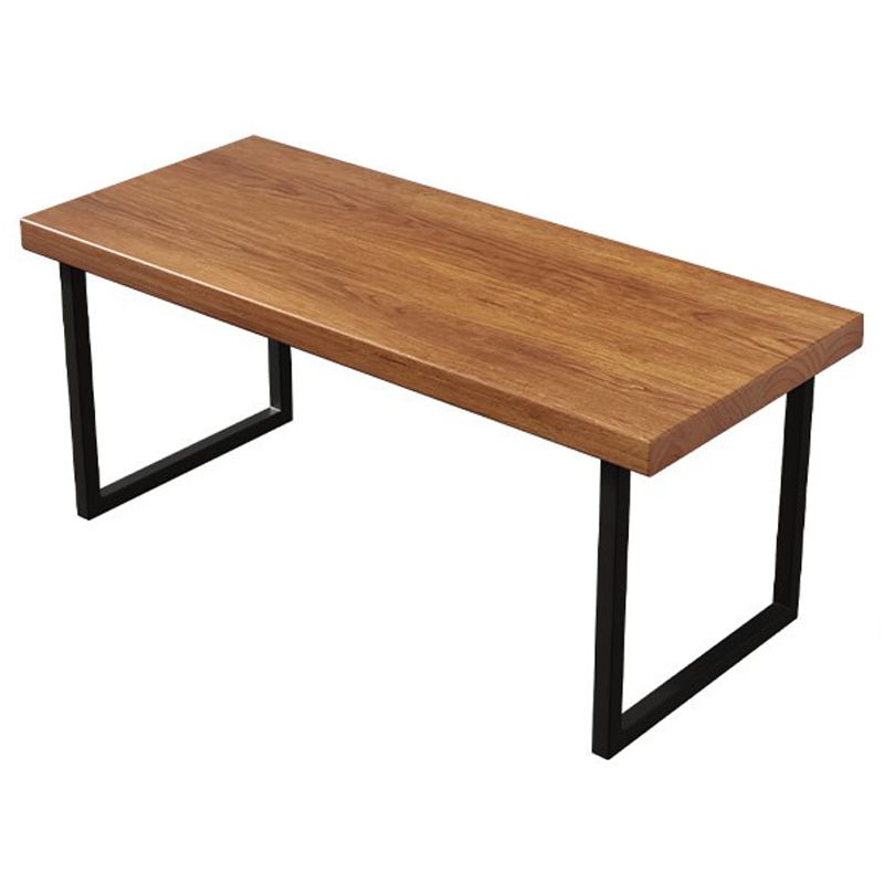 Rectangular Desk Solid Wood Top Black Metal Legs for Bedroom Clearhalo 'furn' 'furn_office_desk' 'Furniture' 'Office Desks' 'Office Furniture' 'office_desk' 1200x1200_aa64f946-b648-4875-9c12-5e8cc417465d