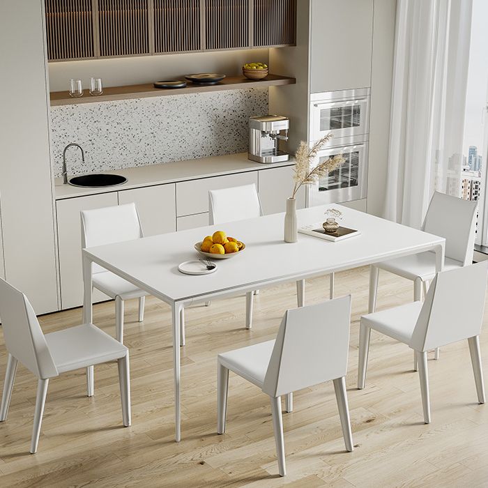 Modern Style Dining Table Sintered Stone Rectangle 4 Legs Table Clearhalo 'Dining Tables & Seating' 'Dining Tables' 'dining_table' 'furn' 'furn_dining_table' 'Furniture' 'Kitchen & Dining Furniture' 1200x1200_aa65d3c5-7dac-4fe6-a898-e00c9cdbe39e