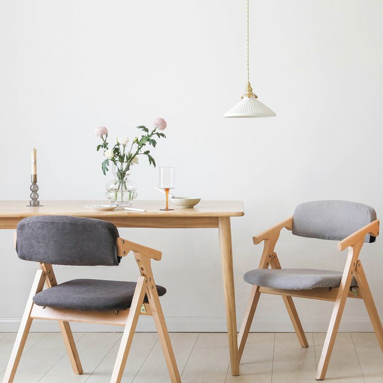 Contemporary Wood Dining Room Chairs Open Back Single Dining Side Arm Chair for Home Use Clearhalo ' kitchen&dining_furn' 'Dining Chairs' 'Dining Tables & Seating' 'dining_chair' 'furn' 'furn_dining_chair' 'Furniture' 'furniture_dining_chair' 'Kitchen & Dining Furniture' 'kitchen' 1200x1200_aa667aa9-9995-45ff-bb4d-d980abfc3f99