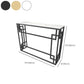 Modern Sofa Console Table Antique Finish Console Accent Table in Marble Clearhalo 'Console Tables' 'console_tables' 'Entry & Mudroom Furniture' 'furn' 'furn_console_tables' 'Furniture' 1200x1200_aa67862f-b675-4882-813e-bbbe7ddc7276