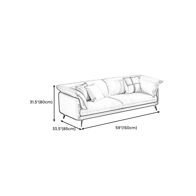 Square Arm Sofa Pillow Top Sofa with Multiple Cushions for Living Room and Apartment Clearhalo 'furn' 'furn_sofas' 'Furniture' 'furniture_sofas' 'kitchen' 'kitchen_sofas' 'Living Room Furniture' 'Sofa' 'sofas' 1200x1200_aa6879f2-3f00-4206-a685-6299f36adf12