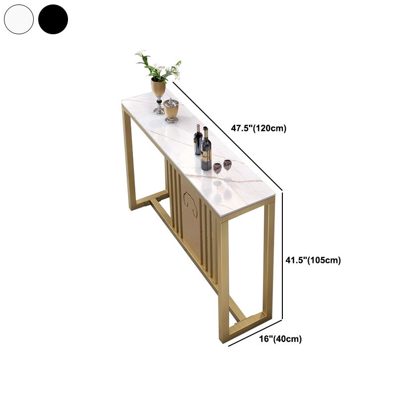 Set di tavoli da bar di lusso tradizionale 1/3/5 pezzi con una base d'oro