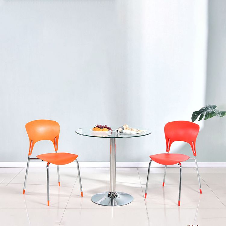 Glass Top Dining Table Modern Round Dining Table with Pedestal Base Clearhalo ' dining_table' 'Dining Tables & Seating' 'Dining Tables' 'Furniture' 'furniture_dining_table' 'Kitchen & Dining Furniture' 'kitchen&dining_furn' 'kitchen' 'kitchen_dining_table' 1200x1200_aa6a842a-2bdb-412f-bd86-f08ed4074fe8