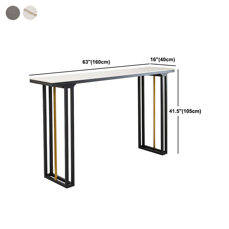 Industrial Sintered Stone Bar Table Dining Table for Kitchen Living Room Clearhalo 'Bar Furniture' 'Bar Tables' 'bar_tables' 'furn' 'furn_bar_tables' 'Furniture' 'Kitchen & Dining Furniture' 1200x1200_aa6ab8e5-227f-42d4-8be3-e63a6c7af0e2