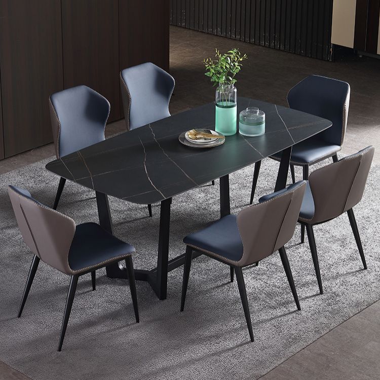 Industrial Rectangle Furniture Trestle Base Dining Site Table for Dining Room Clearhalo 'Dining Tables & Seating' 'Dining Tables' 'dining_table' 'furn' 'furn_dining_table' 'Furniture' 'furniture_dining_table' 'Kitchen & Dining Furniture' 'kitchen' 'kitchen_dining_table' 1200x1200_aa6af593-c1f7-4550-a1d2-b3a80c7fe07e