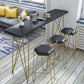 Glam 1/2/3/4 Pieces Reclaimed Wood Bar Table Set Rectangular Counter Set for Home Use