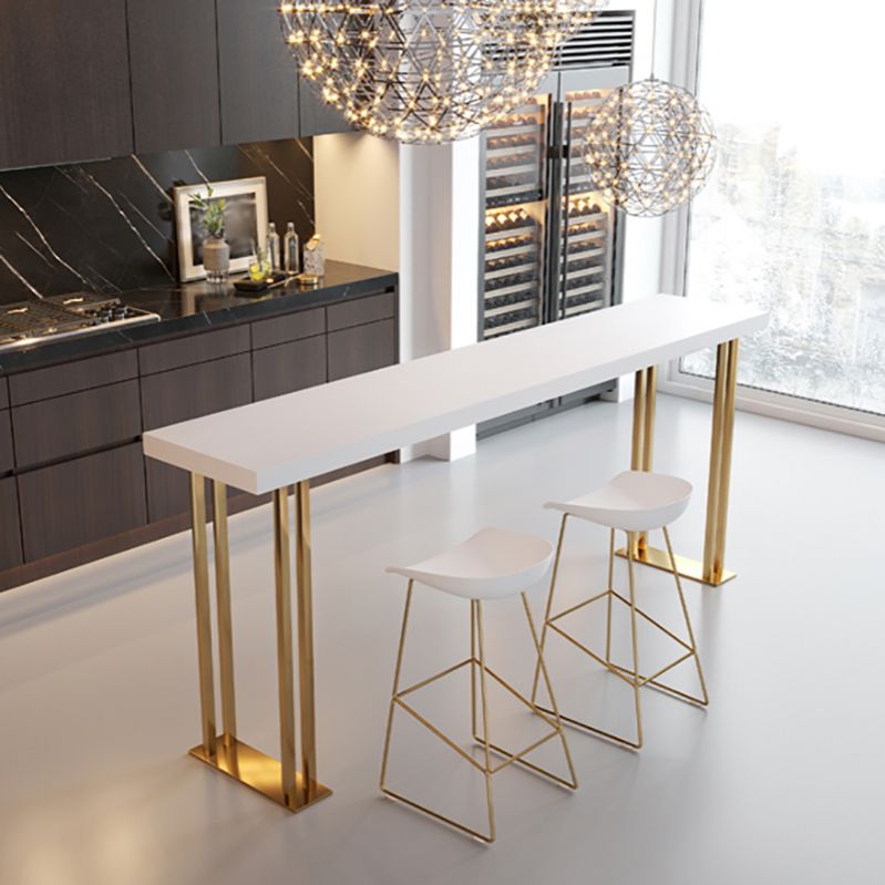 42-inch Height Luxury Cocktail Bar Table Gold Base Bar Height Table Clearhalo 'Bar Furniture' 'Bar Tables' 'bar_tables' 'furn' 'furn_bar_tables' 'Furniture' 'furniture_bar_tables' 'Kitchen & Dining Furniture' 'kitchen&dining_furn' 'kitchen' 1200x1200_aa6ea51c-a63c-4f1c-977e-9fcb6af37f26