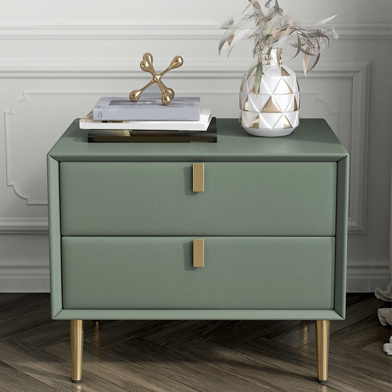 Cama de madera sólida Cabinete de noche de la cama glamorosa con 2-Drawer