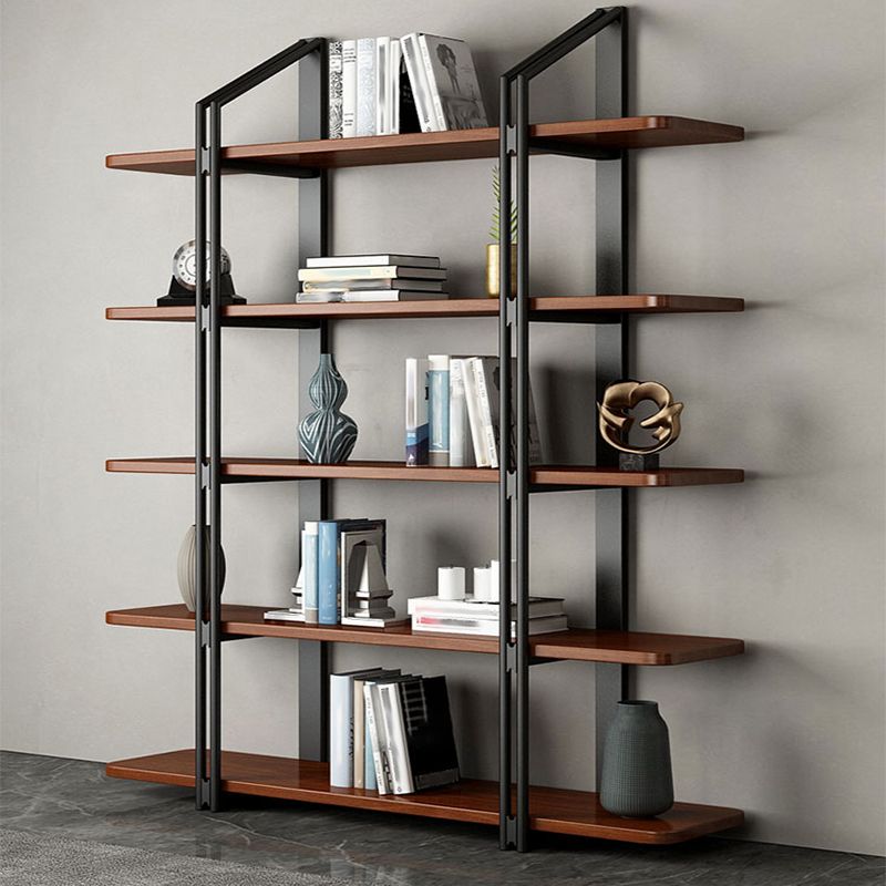 Wooden Etagere Bookcase Contemporary Natural Open Back Bookshelf Clearhalo 'Bookcases' 'furn' 'furn_bookcases' 'Furniture' 'Office Furniture' 1200x1200_aa6fc5d2-16c0-47e9-a6de-6d03b9aa6c06
