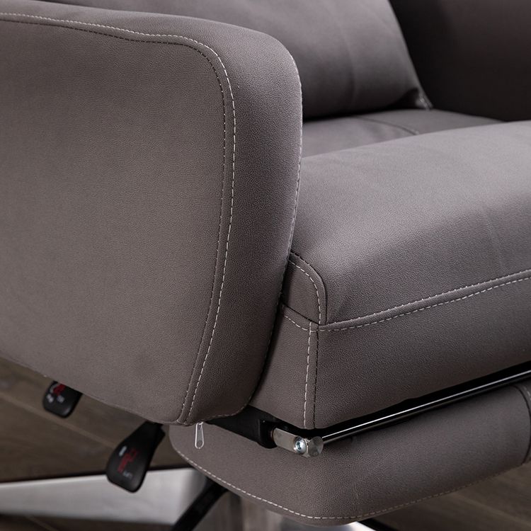 Fauteuil de direction moderne sans bras, repose-pieds inclus, chaise de direction pour le bureau