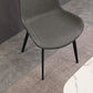 Gestoffeerde armloze eetkamerstoelen faux leer en metalen eetstoelen
